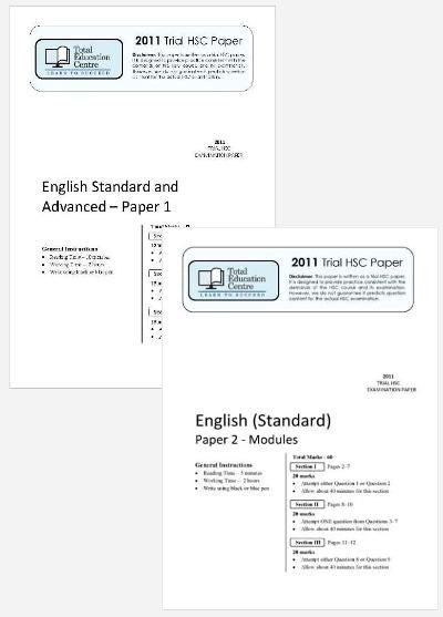 2011 Trial B HSC English Standard Papers 1 & 2