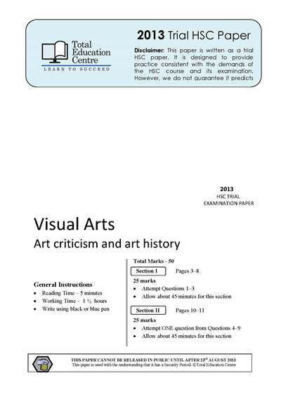 2012 Trial HSC Visual Arts