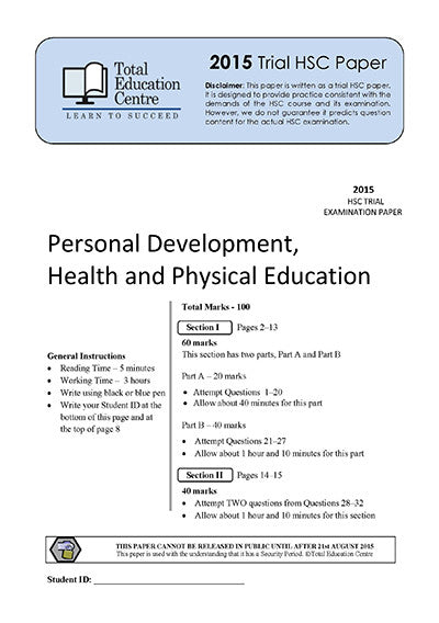 2015 Trial HSC PDHPE