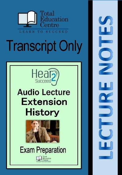 Hear2Succeed Extension History Exam Preparation Notes