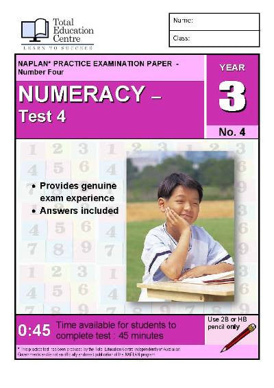 Yr 3 Numeracy Test 4