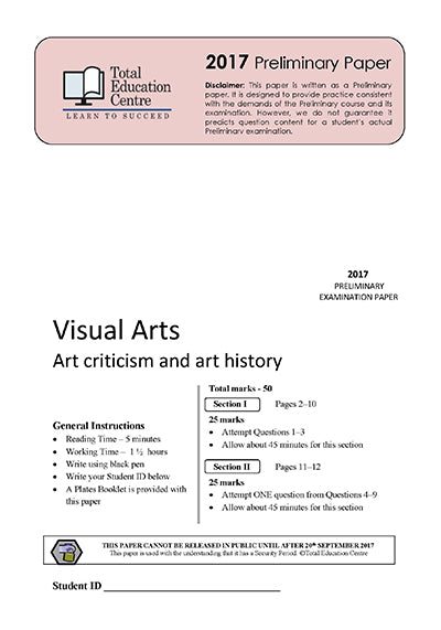2017 Trial Preliminary (Yr 11) Visual Arts